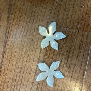 Tuckernuck White Floral Earrings